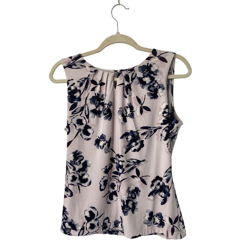 Ivanka‎ Trump Floral Pleated Sleeveless Top S/P